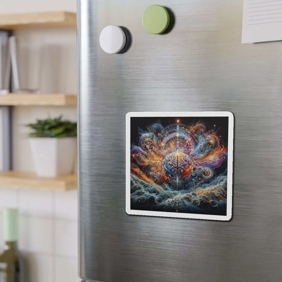 Cosmic Mind Symphony - Die-cut Magnet - Home Decor - g(0D·IO) - 6 × 6" - Die-Cut - 1 pc