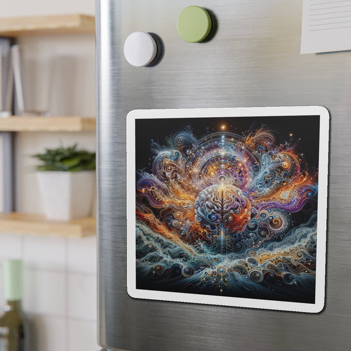 Cosmic Mind Symphony - Die-cut Magnet - Home Decor - g(0D·IO) - 6 × 6" - Die-Cut - 1 pc
