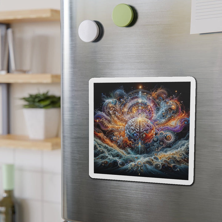 Cosmic Mind Symphony - Die-cut Magnet - Home Decor - g(0D·IO) - 6 × 6" - Die-Cut - 1 pc