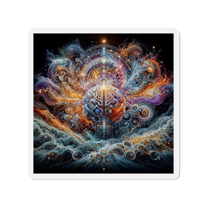Cosmic Mind Symphony - Die-cut Magnet - Home Decor - g(0D·IO) - 6 × 6" - Die-Cut - 1 pc