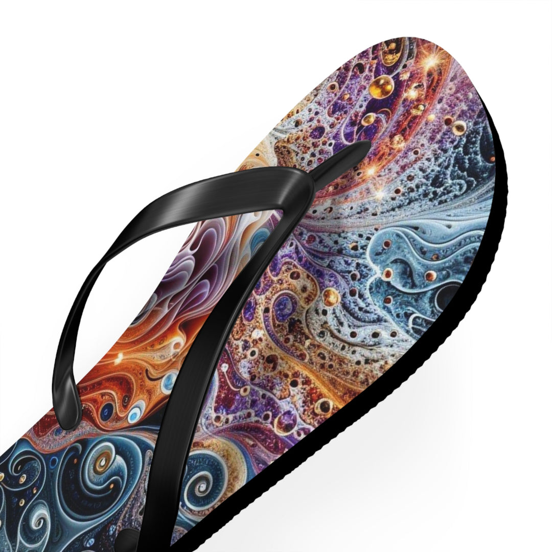 Cosmic Mind Symphony - Flip Flops - Shoes - g(0D·IO) - XL - Black sole -