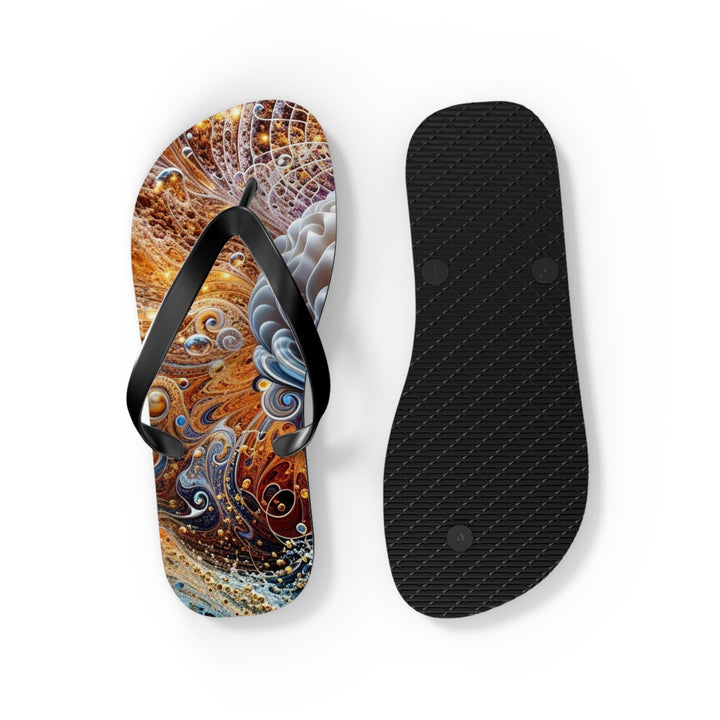 Cosmic Mind Symphony - Flip Flops - Shoes - g(0D·IO) - XL - Black sole -