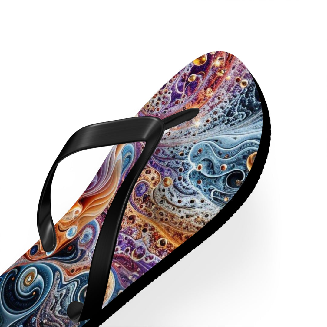 Cosmic Mind Symphony - Flip Flops - Shoes - g(0D·IO) - XL - Black sole -