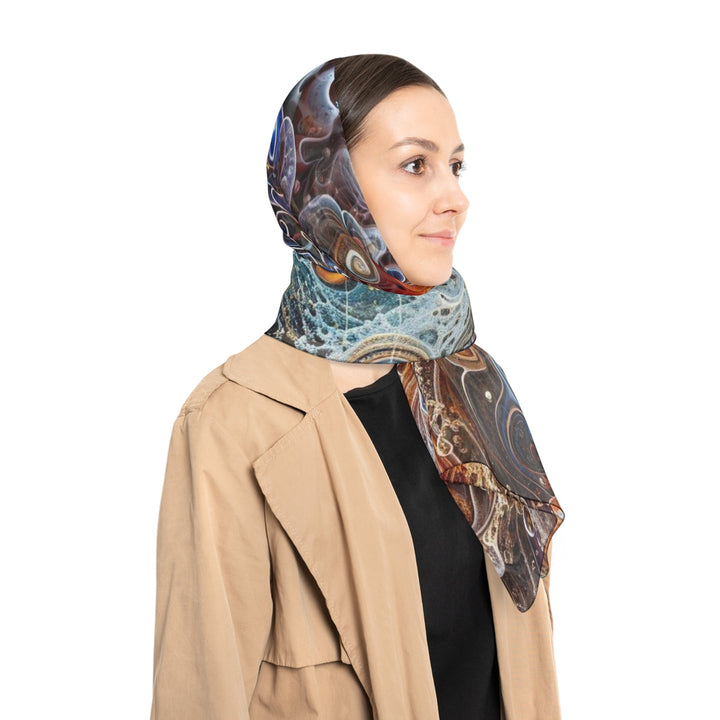 Cosmic Mind Symphony - Poly Scarf - Accessories - g(0D·IO) - Poly chiffon - 50" × 50" -