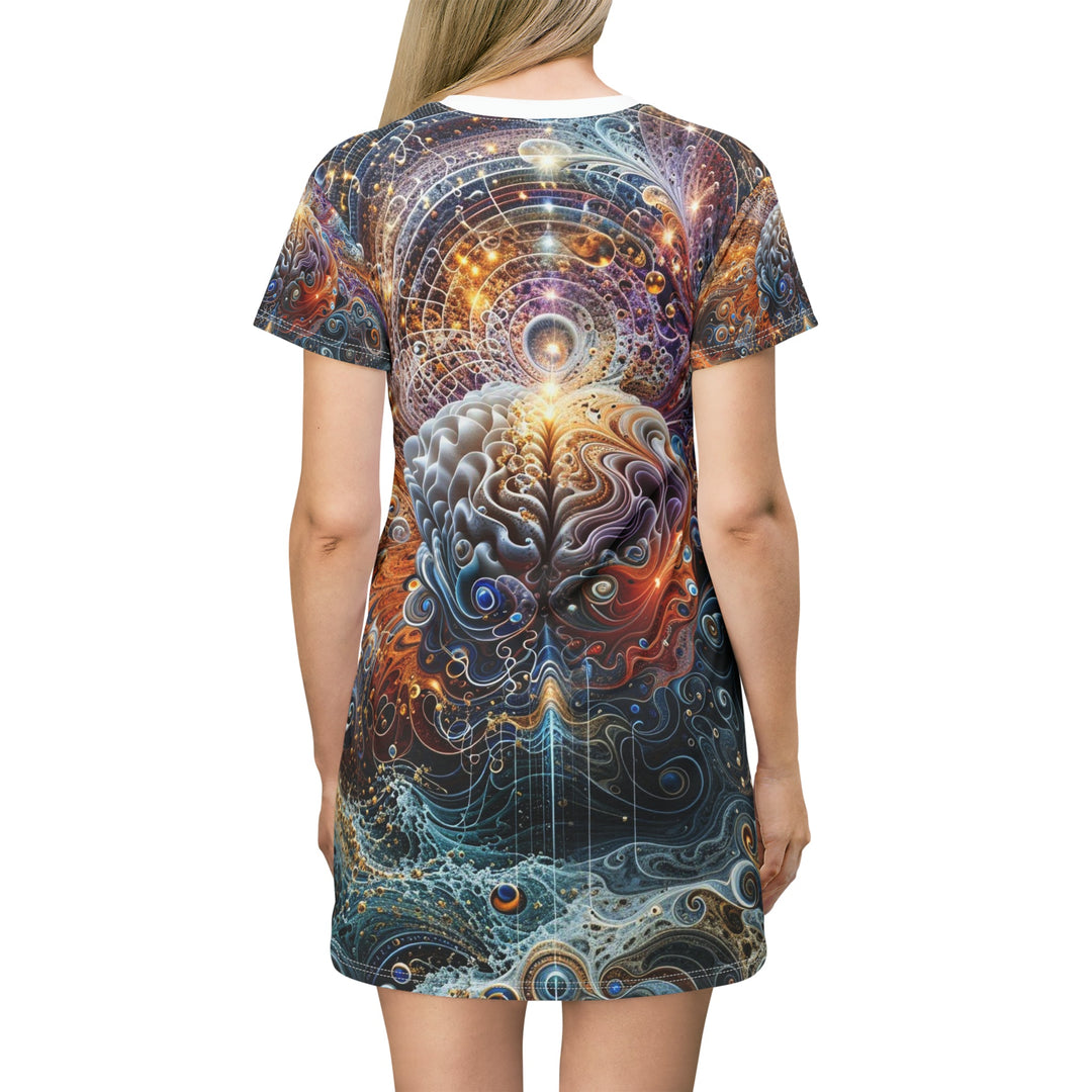 Cosmic Mind Symphony - T-Shirt Dress - All Over Prints - g(0D·IO) - XS - -