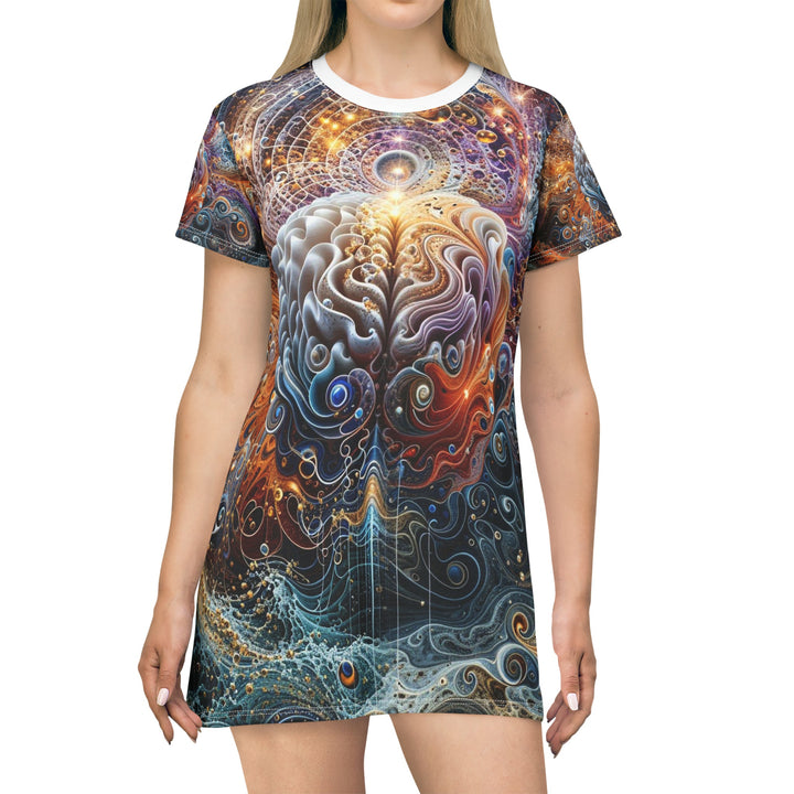 Cosmic Mind Symphony - T-Shirt Dress - All Over Prints - g(0D·IO) - XS - -