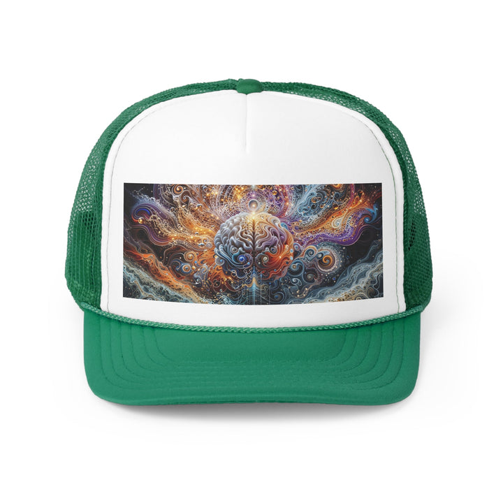 Cosmic Mind Symphony - Trucker Hat - Hats - g(0D·IO) - Green - One size -