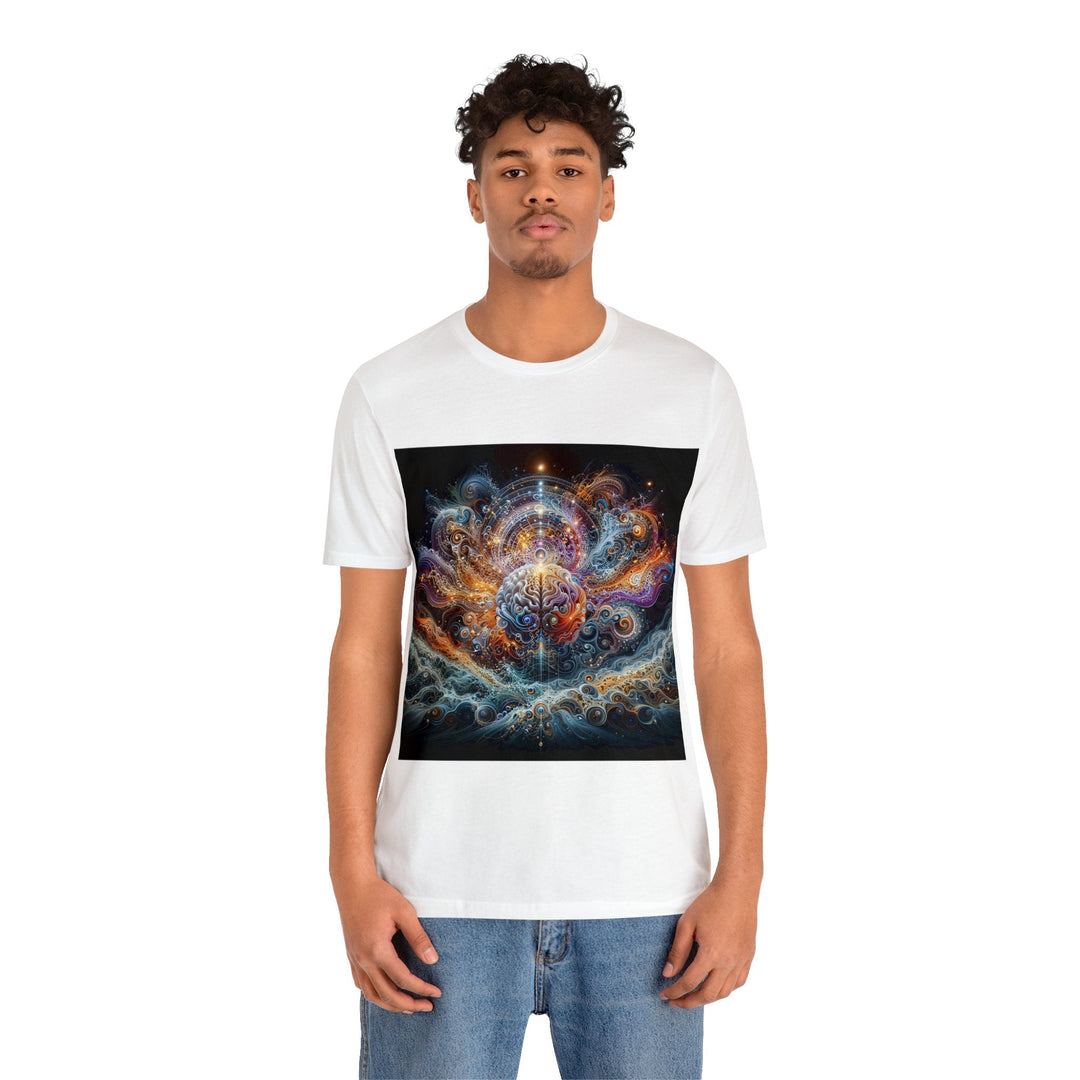 Cosmic Mind Symphony - Unisex Jersey Short Sleeve Tee - T-Shirt - g(0D·IO) - Black - S -