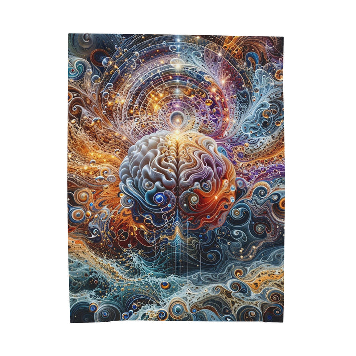 Cosmic Mind Symphony - Velveteen Plush Blanket - All Over Prints - g(0D·IO) - 60" × 80" - -