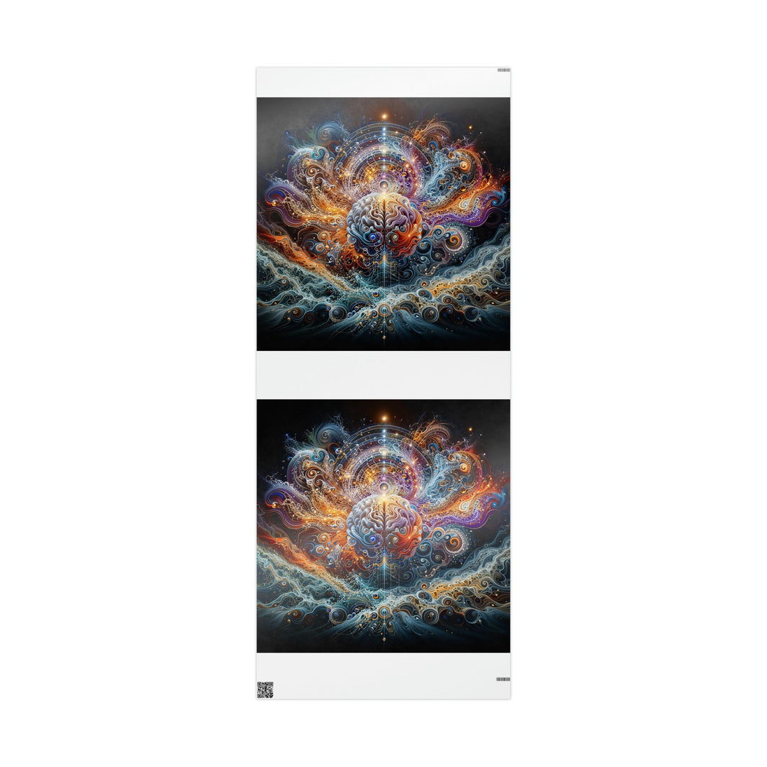 Cosmic Mind Symphony - Wrapping Paper - Home Decor - g(0D·IO) - 30'' x 72'' - Glossy -