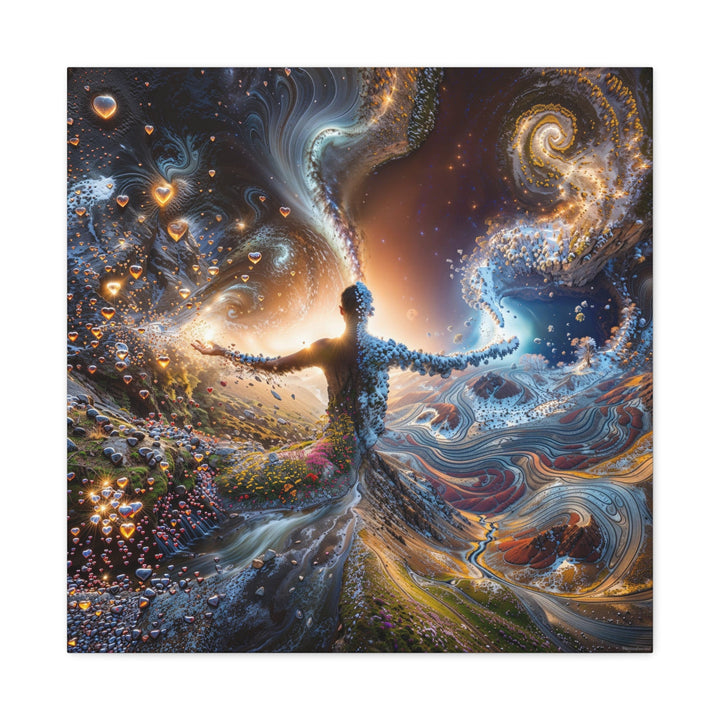 Cosmic Nature Embrace - Matte Canvas Print 1.25" - Canvas - g(0D·IO) - 24″ x 24″ - 1.25" -