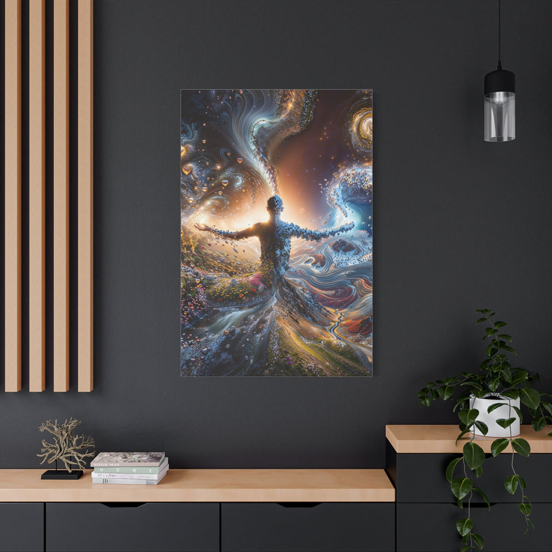 Cosmic Nature Embrace - Matte Canvas Print 1.25" - Canvas - g(0D·IO) - 36" x 36" - 1.25" -