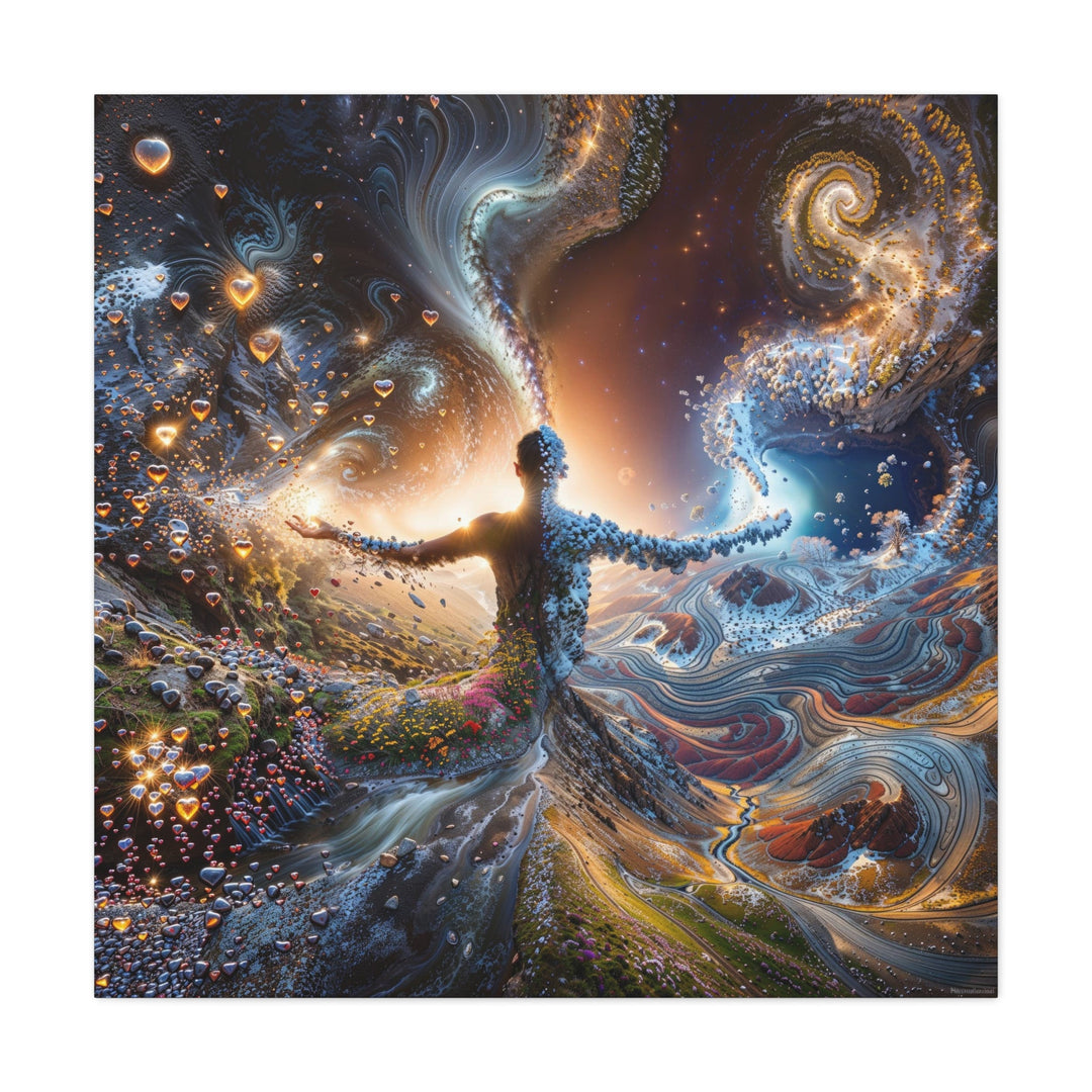 Cosmic Nature Embrace - Matte Canvas Print 1.25" - Canvas - g(0D·IO) - 36" x 36" - 1.25" -