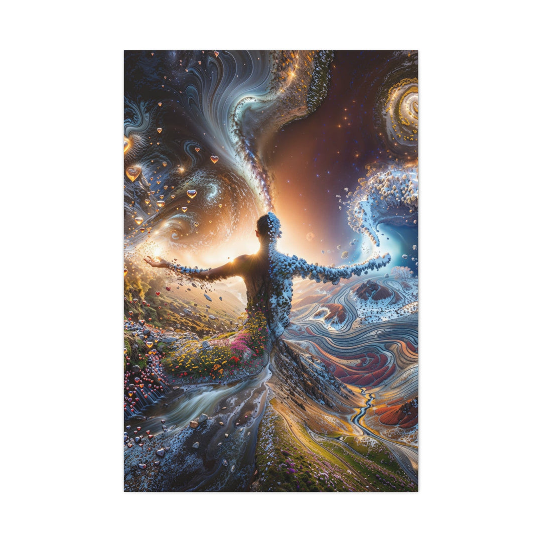 Cosmic Nature Embrace - Matte Canvas Print 1.25" - Canvas - g(0D·IO) - 32″ x 48″ (Vertical) - 1.25" -