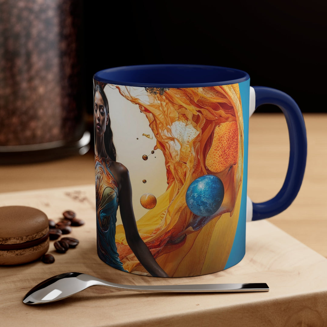 Cosmic Nature Meditation - Accent Coffee Mug - Mug - g(0D·IO) - Pink - 11oz -