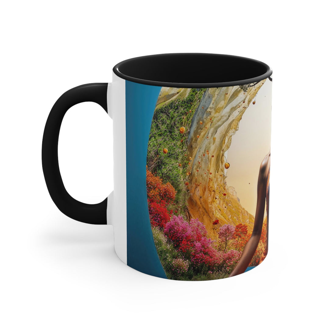 Cosmic Nature Meditation - Accent Coffee Mug - Mug - g(0D·IO) - Pink - 11oz -