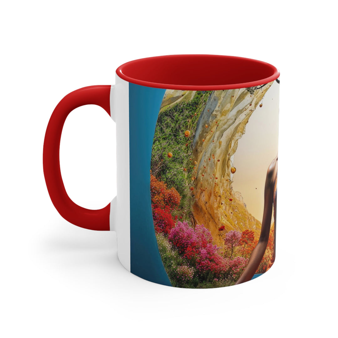 Cosmic Nature Meditation - Accent Coffee Mug - Mug - g(0D·IO) - Pink - 11oz -