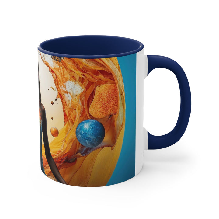 Cosmic Nature Meditation - Accent Coffee Mug - Mug - g(0D·IO) - Pink - 11oz -