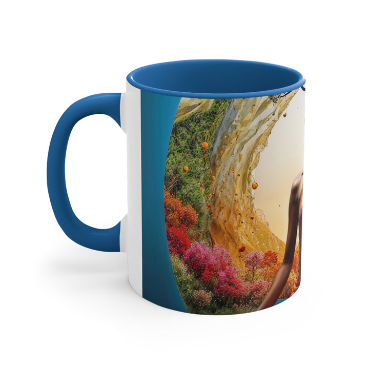 Cosmic Nature Meditation - Accent Coffee Mug - Mug - g(0D·IO) - Pink - 11oz -