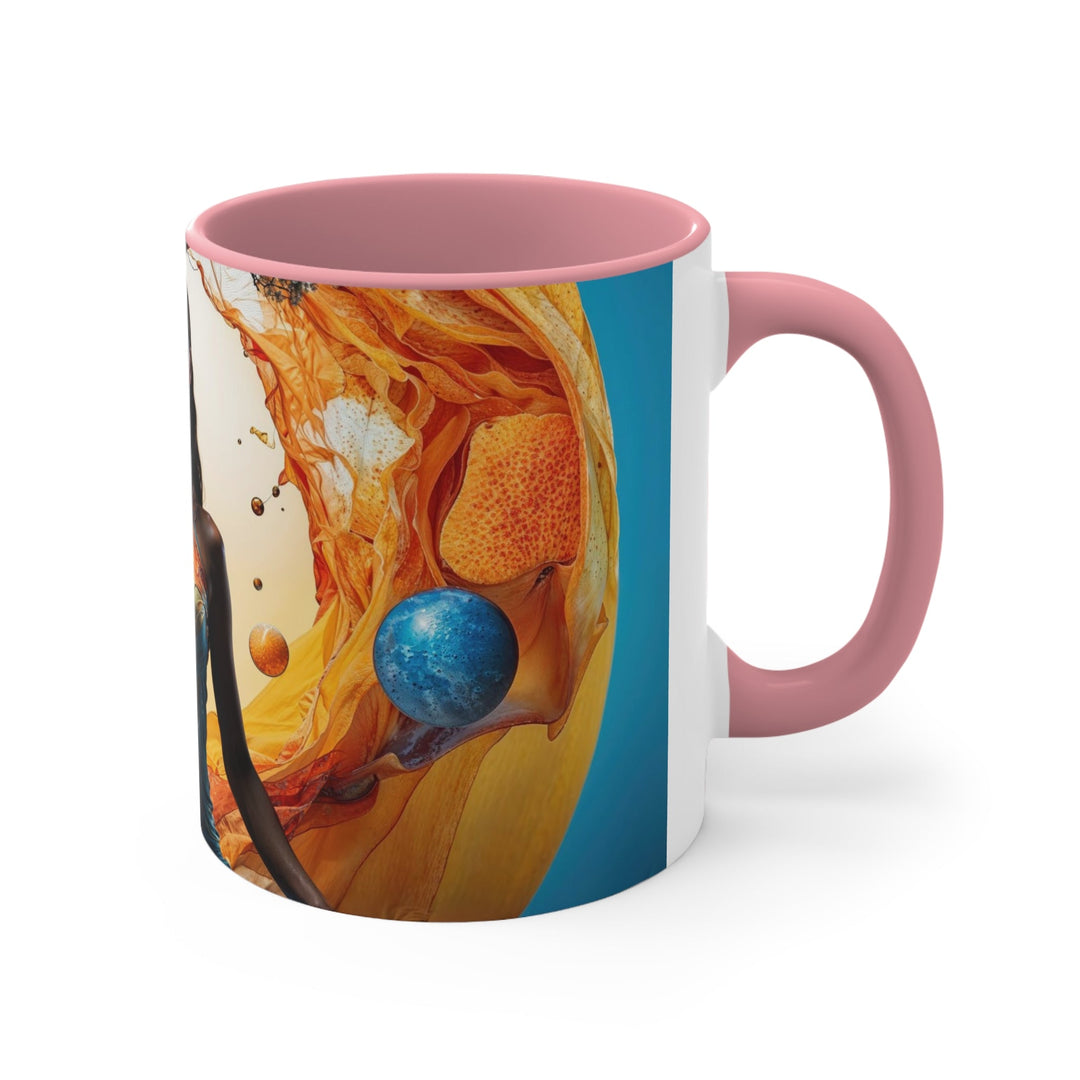 Cosmic Nature Meditation - Accent Coffee Mug - Mug - g(0D·IO) - Pink - 11oz -