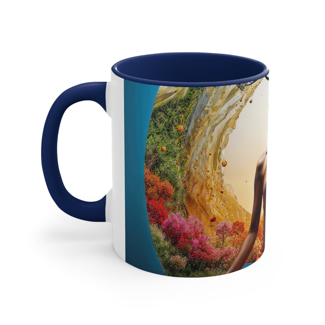 Cosmic Nature Meditation - Accent Coffee Mug - Mug - g(0D·IO) - Pink - 11oz -