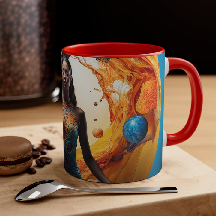 Cosmic Nature Meditation - Accent Coffee Mug - Mug - g(0D·IO) - Pink - 11oz -