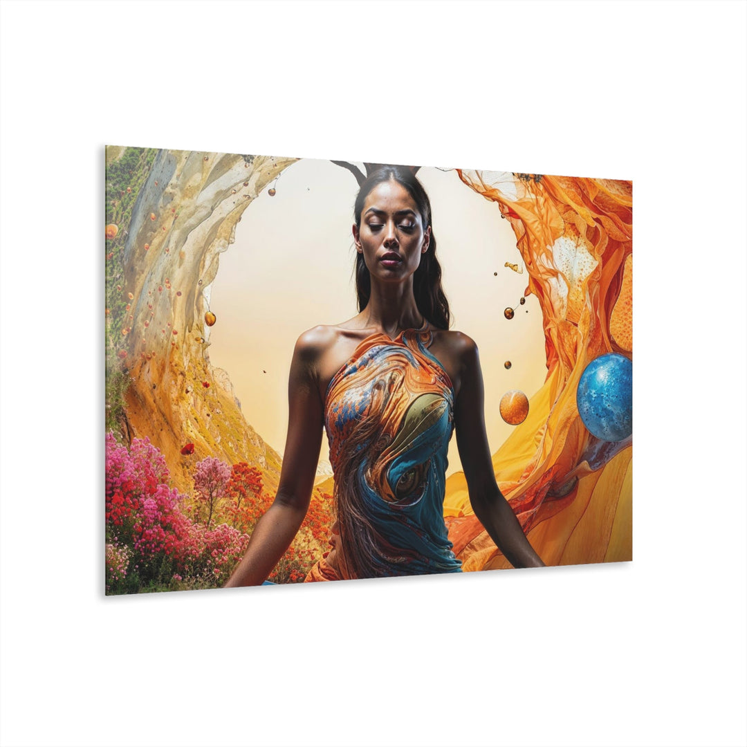 Cosmic Nature Meditation - Acrylic Prints (French Cleat Hanging) - Home Decor - g(0D·IO) - 36" x 24" (Horizontal) - 0.25'' -