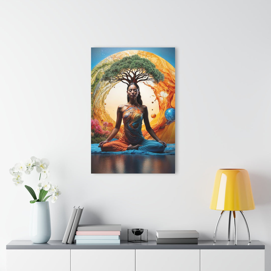 Cosmic Nature Meditation - Acrylic Prints (French Cleat Hanging) - Home Decor - g(0D·IO) - 24" x 36" (Vertical) - 0.25'' -