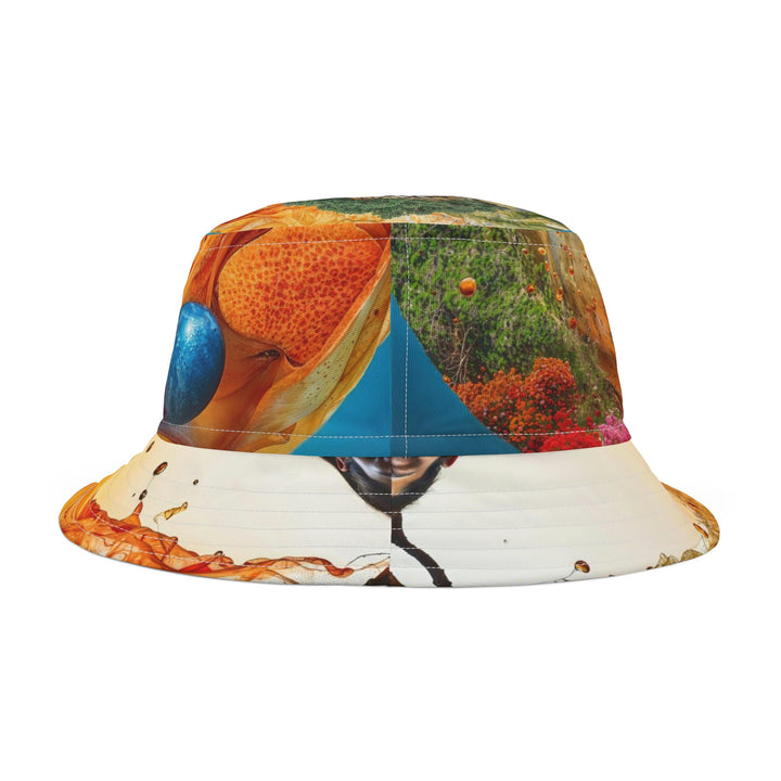 Cosmic Nature Meditation - Bucket Hat - Hats - g(0D·IO) - Large - White stitching -