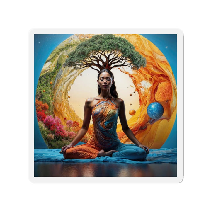 Cosmic Nature Meditation - Die-cut Magnet - Home Decor - g(0D·IO) - 2" x 2" - Die-Cut - 1 pc