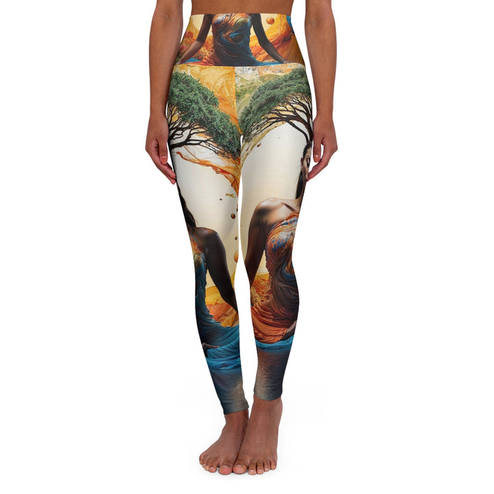 Cosmic Nature Meditation - High Waisted AOP Yoga Leggings - All Over Prints - g(0D·IO) - XS - -