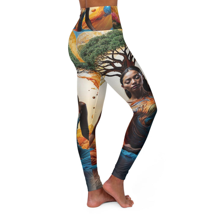 Cosmic Nature Meditation - High Waisted AOP Yoga Leggings - All Over Prints - g(0D·IO) - XS - -