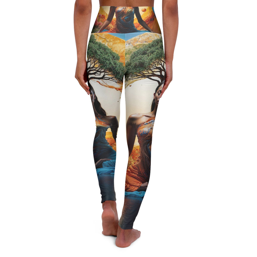 Cosmic Nature Meditation - High Waisted AOP Yoga Leggings - All Over Prints - g(0D·IO) - XS - -