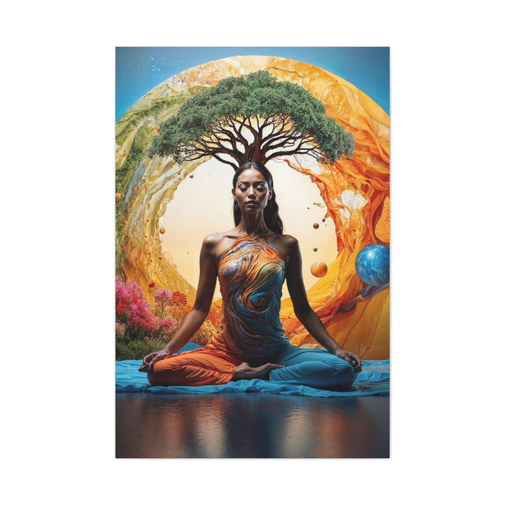 Cosmic Nature Meditation - Matte Canvas Print 1.25" - Canvas - g(0D·IO) - 32″ x 48″ (Vertical) - 1.25" -