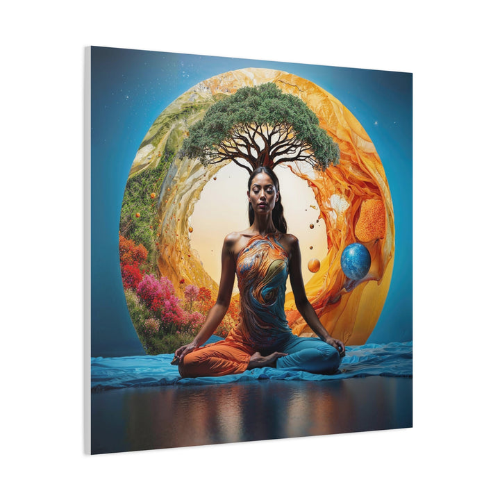 Cosmic Nature Meditation - Matte Canvas Print 1.25" - Canvas - g(0D·IO) - 36" x 36" - 1.25" -