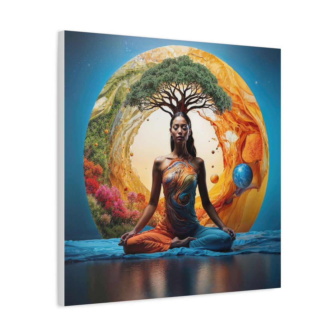 Cosmic Nature Meditation - Matte Canvas Print 1.25" - Canvas - g(0D·IO) - 36" x 36" - 1.25" -