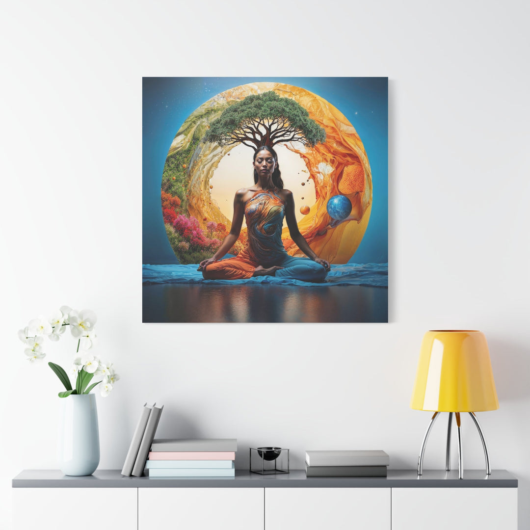 Cosmic Nature Meditation - Matte Canvas Print 1.25" - Canvas - g(0D·IO) - 36" x 36" - 1.25" -