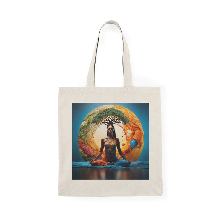 Cosmic Nature Meditation - Natural Tote Bag - Bags - g(0D·IO) - 15" x 16" - Natural -