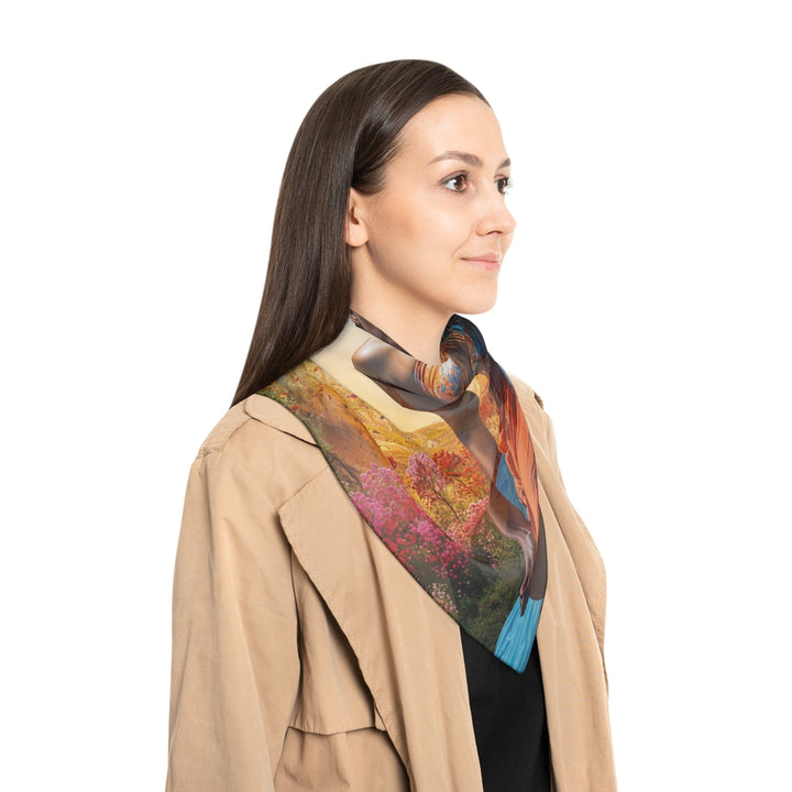 Cosmic Nature Meditation - Poly Scarf - Accessories - g(0D·IO) - Poly chiffon - 50" × 50" -