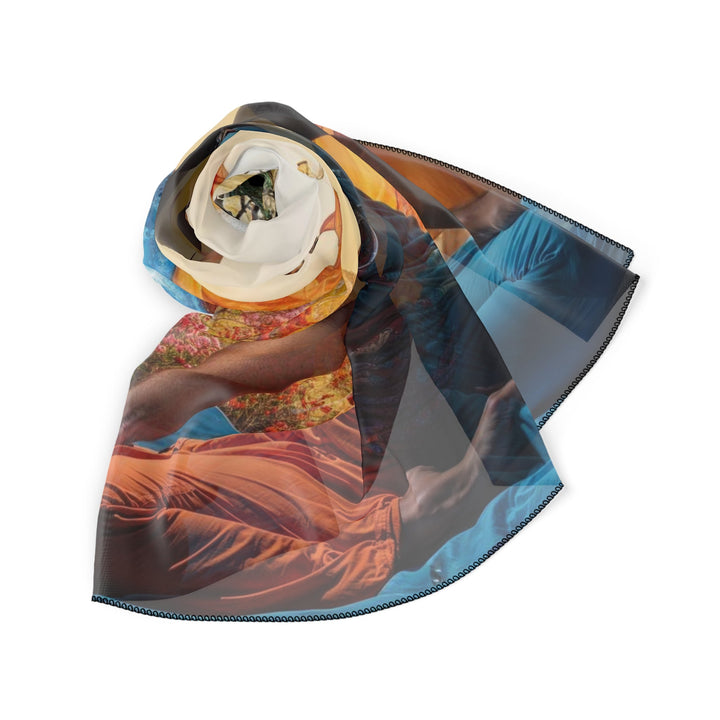 Cosmic Nature Meditation - Poly Scarf - Accessories - g(0D·IO) - Poly chiffon - 50" × 50" -