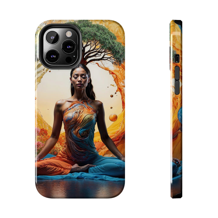 Cosmic Nature Meditation - Tough Phone Case - Phone Case - g(0D·IO) - iPhone 12 Pro Max - -