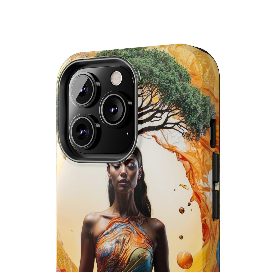 Cosmic Nature Meditation - Tough Phone Case - Phone Case - g(0D·IO) - iPhone 13 Mini - -