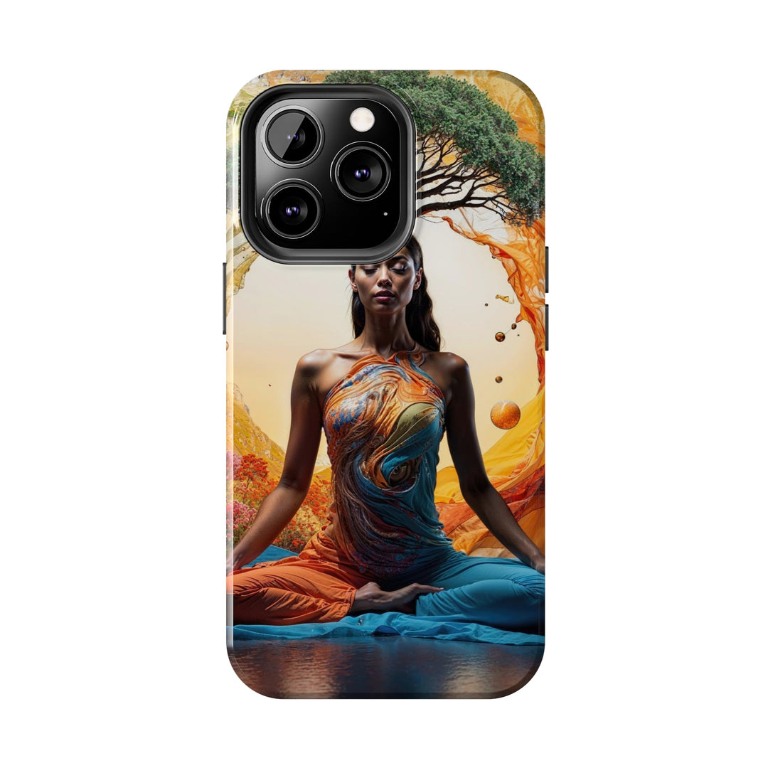 Cosmic Nature Meditation - Tough Phone Case - Phone Case - g(0D·IO) - iPhone 13 Mini - -