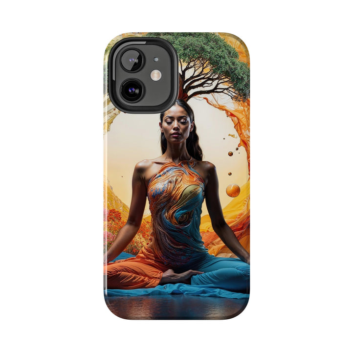 Cosmic Nature Meditation - Tough Phone Case - Phone Case - g(0D·IO) - iPhone 13 Mini - -