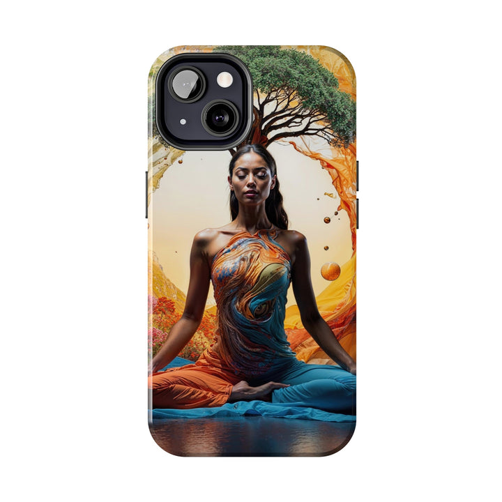 Cosmic Nature Meditation - Tough Phone Case - Phone Case - g(0D·IO) - iPhone 13 Mini - -