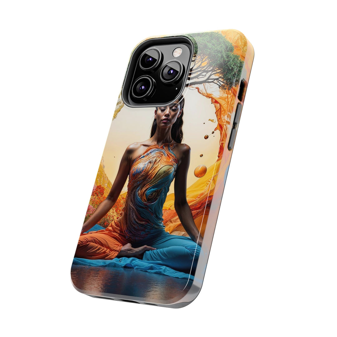 Cosmic Nature Meditation - Tough Phone Case - Phone Case - g(0D·IO) - iPhone 13 Mini - -