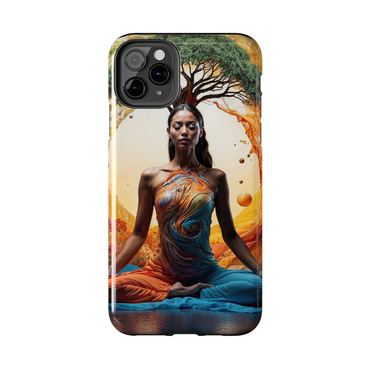 Cosmic Nature Meditation - Tough Phone Case - Phone Case - g(0D·IO) - iPhone 13 Mini - -