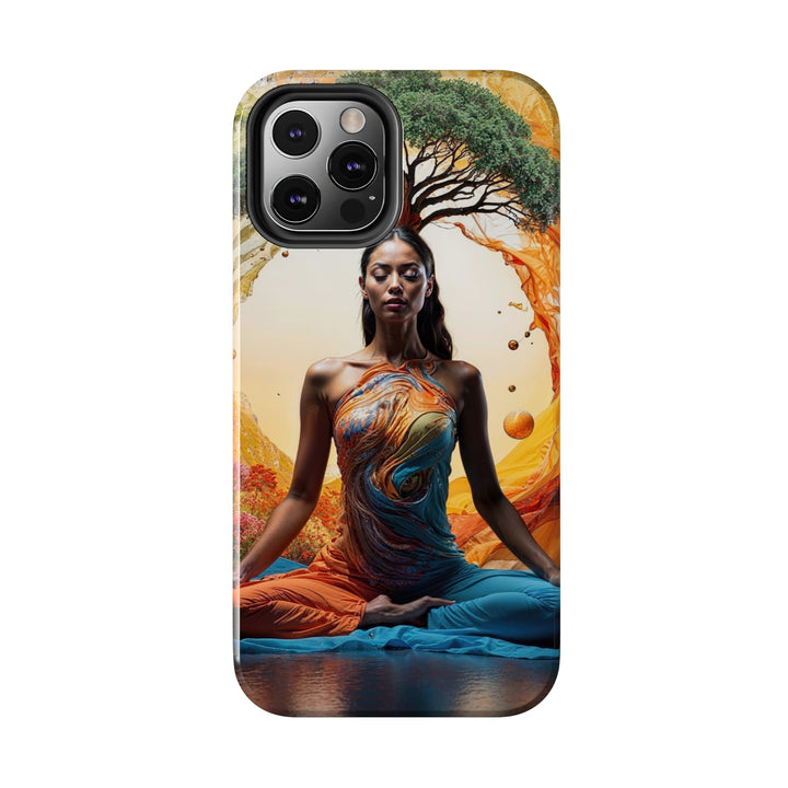 Cosmic Nature Meditation - Tough Phone Case - Phone Case - g(0D·IO) - iPhone 13 Mini - -