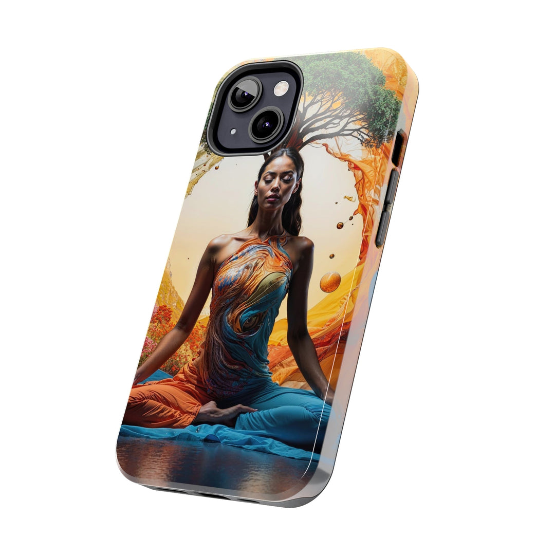 Cosmic Nature Meditation - Tough Phone Case - Phone Case - g(0D·IO) - iPhone 13 Mini - -