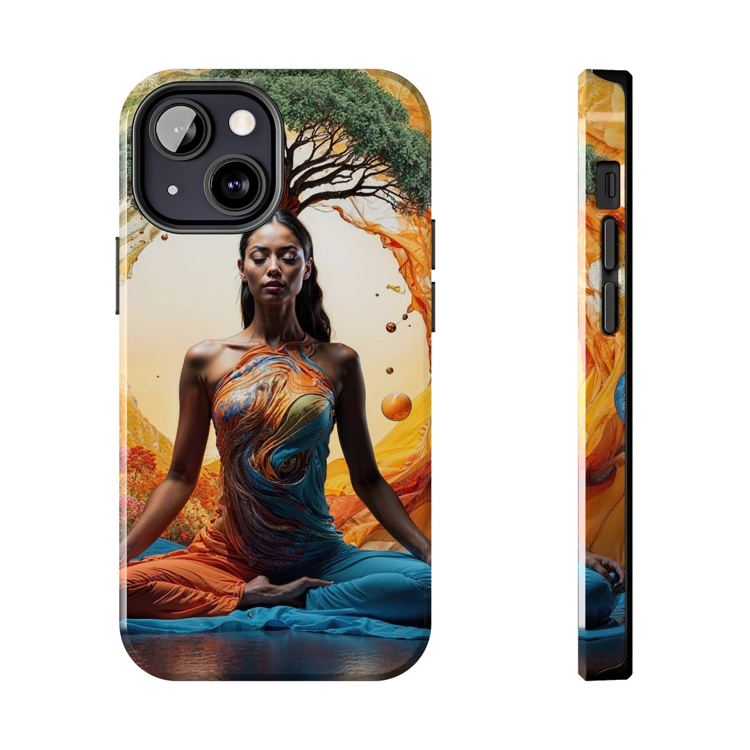 Cosmic Nature Meditation - Tough Phone Case - Phone Case - g(0D·IO) - iPhone 13 Mini - -